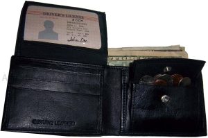 Men's Leather Wallet 6 Card Holder ID Change purse 2 Bill Pockets Brand New - Image 6