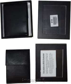 Men's Leather wallet RFID Bifold genuine leather 2 billfold 2 ID. New in Box - Image 10
