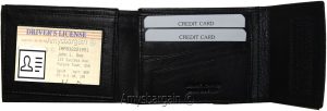 Men's Leather wallet RFID Bifold genuine leather 2 billfold 2 ID. New in Box - Image 6