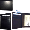 Men’s Wallet Genuine leather Trifold wallet 1 ID window 6 card 2 bill slots