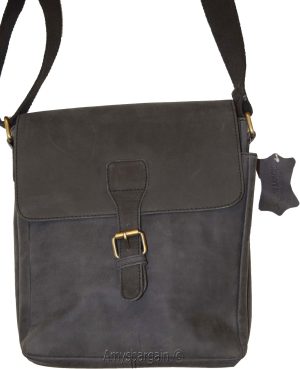 Men's bag Leather men's Shoulder bag Gentlemen's leather bag Nubuck Leather bag - Image 3