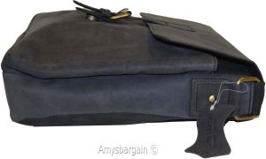 Men's bag Leather men's Shoulder bag Gentlemen's leather bag Nubuck Leather bag - Image 9