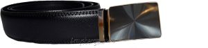 Men's belt. 48" Genuine Leather Dress Belt. Automatic lock. Gunmetal Buckle #686 - Image 11