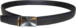 Men's belt. 48" Genuine Leather Dress Belt. Automatic lock. Gunmetal Buckle #686 - Image 5