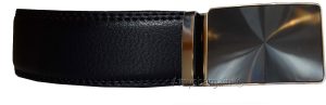 Men's belt. 48" Genuine Leather Dress Belt. Automatic lock. Gunmetal Buckle #686 - Image 6