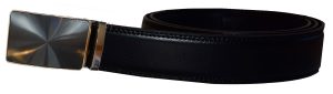Men's belt. 48" Genuine Leather Dress Belt. Automatic lock. Gunmetal Buckle #686 - Image 8