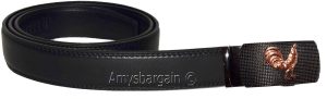 Men's belt. Leather Belt Automatic lock Click Comfort Rooster Buckle UP to 50" N - Image 11