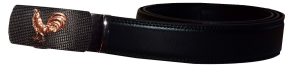 Men's belt. Leather Belt Automatic lock Click Comfort Rooster Buckle UP to 50" N - Image 5