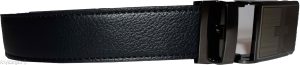 Men's belt leather dress Belt w/ auto Lock sliding buckle XL black belt BN - Image 11