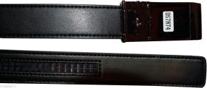 Men's belt leather dress Belt w/ auto Lock sliding buckle XL black belt BN - Image 14