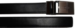 Men's belt leather dress Belt w/ auto Lock sliding buckle XL black belt BN - Image 3