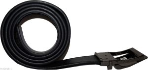 Men's belt leather dress Belt w/ auto Lock sliding buckle XL black belt BN - Image 7