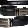 Men’s belt real leather (M) automatic lock dress & casual belt fashion belt