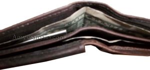 Men's bi-fold Leather Wallet 7 credit debit card ID Change purse 2 bill spaces - Image 6