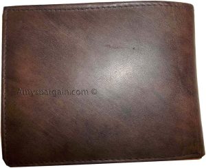 Men's bi-fold Leather Wallet 7 credit debit card ID Change purse 2 bill spaces - Image 10