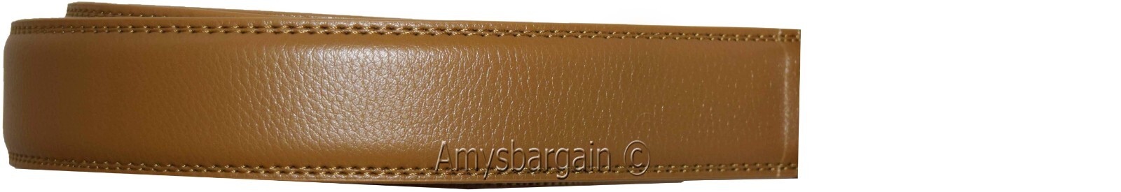Men’s camel leather belt strap Size L. 38" strap Genuine leather New Strap only - Image 7