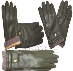 Men’s gloves genuine lambskin leather winter gloves, wool lined winter gloves