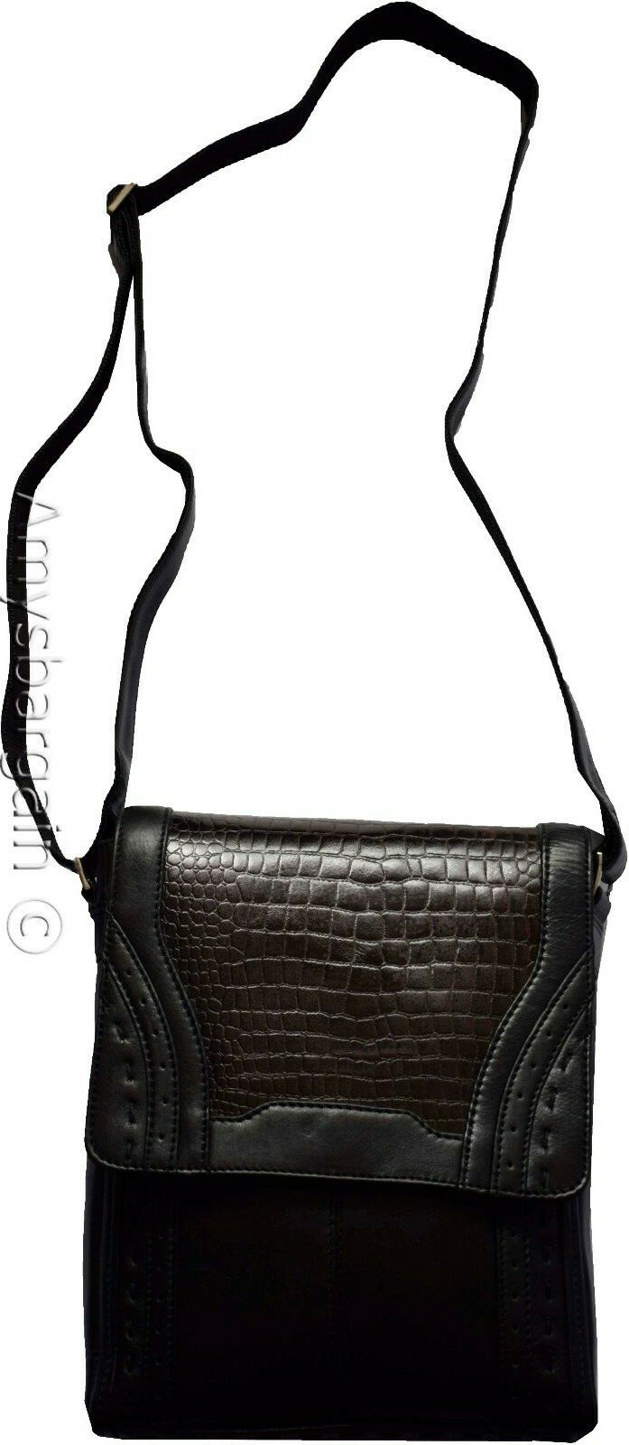 Men's hand bag, Black & Brown Shoulder Bag Handbag Men's Fashion leather bag BN - Image 7