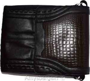 Men's hand bag, Black & Brown Shoulder Bag Handbag Men's Fashion leather bag BN - Image 4