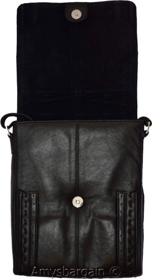 Men's hand bag, Black & Brown Shoulder Bag Handbag Men's Fashion leather bag BN - Image 5