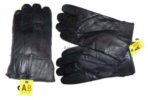 Men's leather gloves, Black Zip on wrist winter gloves lined warm gloves Br New - Image 17
