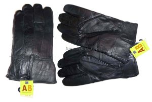 Men's leather gloves, Black Zip on wrist winter gloves lined warm gloves Br New - Image 8