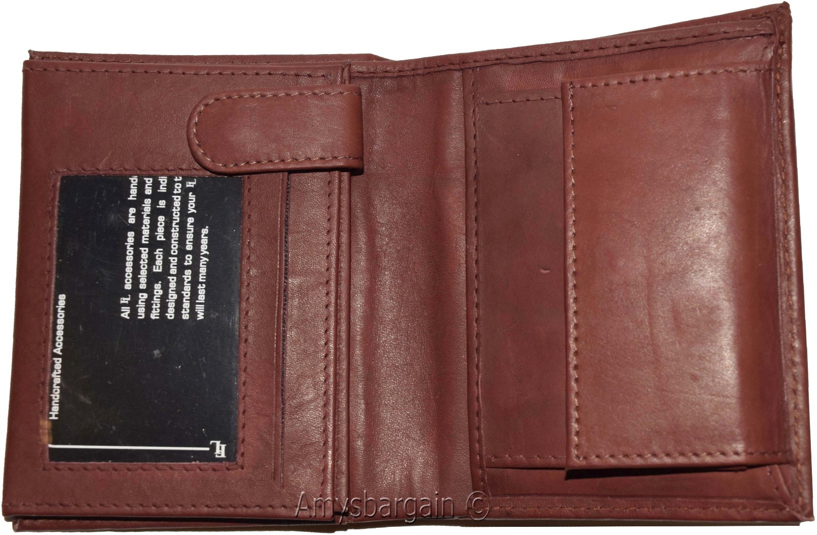 Men’s wallet. Leather Bifold wallet 2 Flip side pieces 8 card 3 ID Zip coin case - Image 10