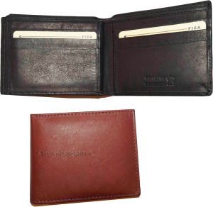 Men's wallet genuine Leather Bifold Black wallet 2 bill slots 9 Cred case In Box - Image 12