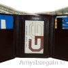 Men’s woven printed leather wallet trifold wallet new 2 billfolds 9 cards id