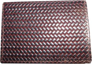 Men’s woven printed leather wallet trifold wallet new 2 billfolds 9 cards id - Image 4