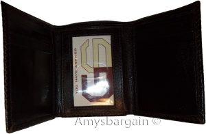 Men’s woven printed leather wallet trifold wallet new 2 billfolds 9 cards id - Image 6