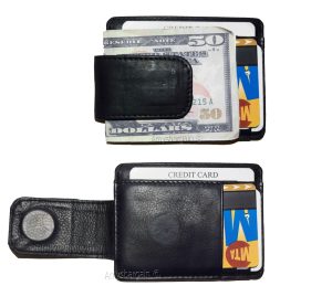 Money Clip, Leather Credit card ID money clip, wallet with magnetic money clip - Image 13