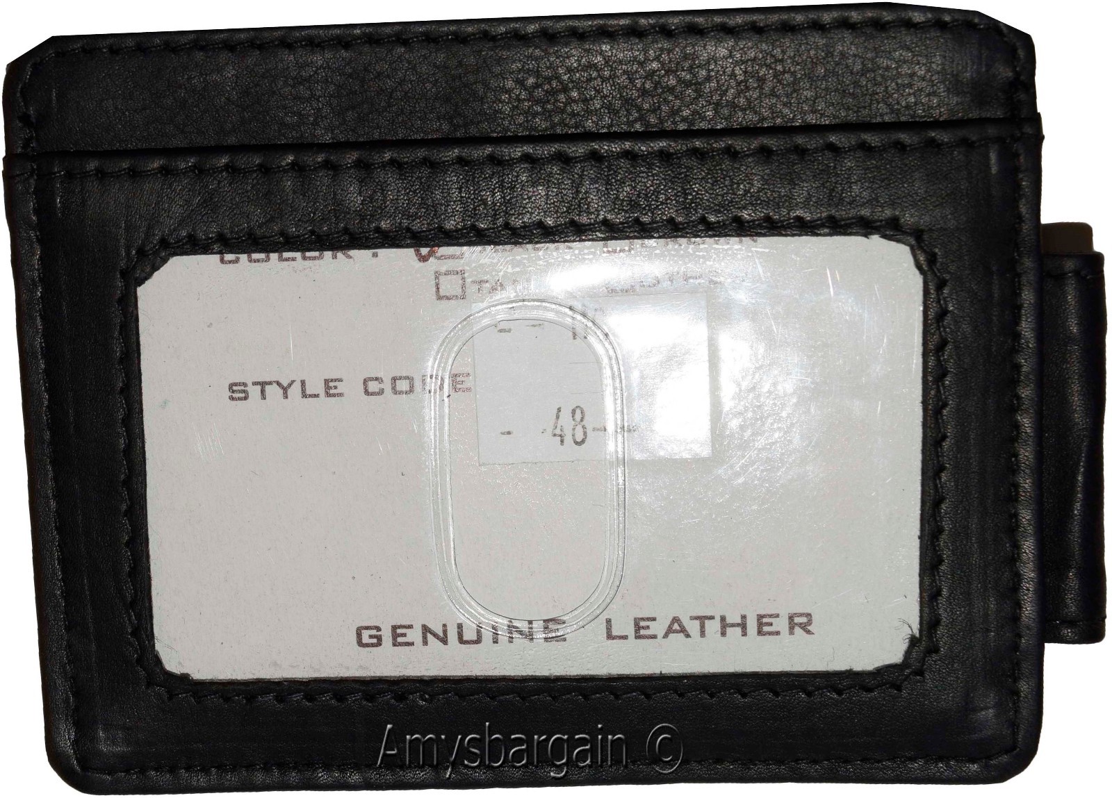 Money Clip, Leather Credit card ID money clip, wallet with magnetic money clip - Image 5