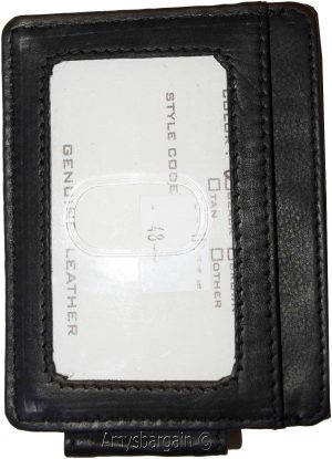 Money Clip, Leather Credit card ID money clip, wallet with magnetic money clip - Image 6