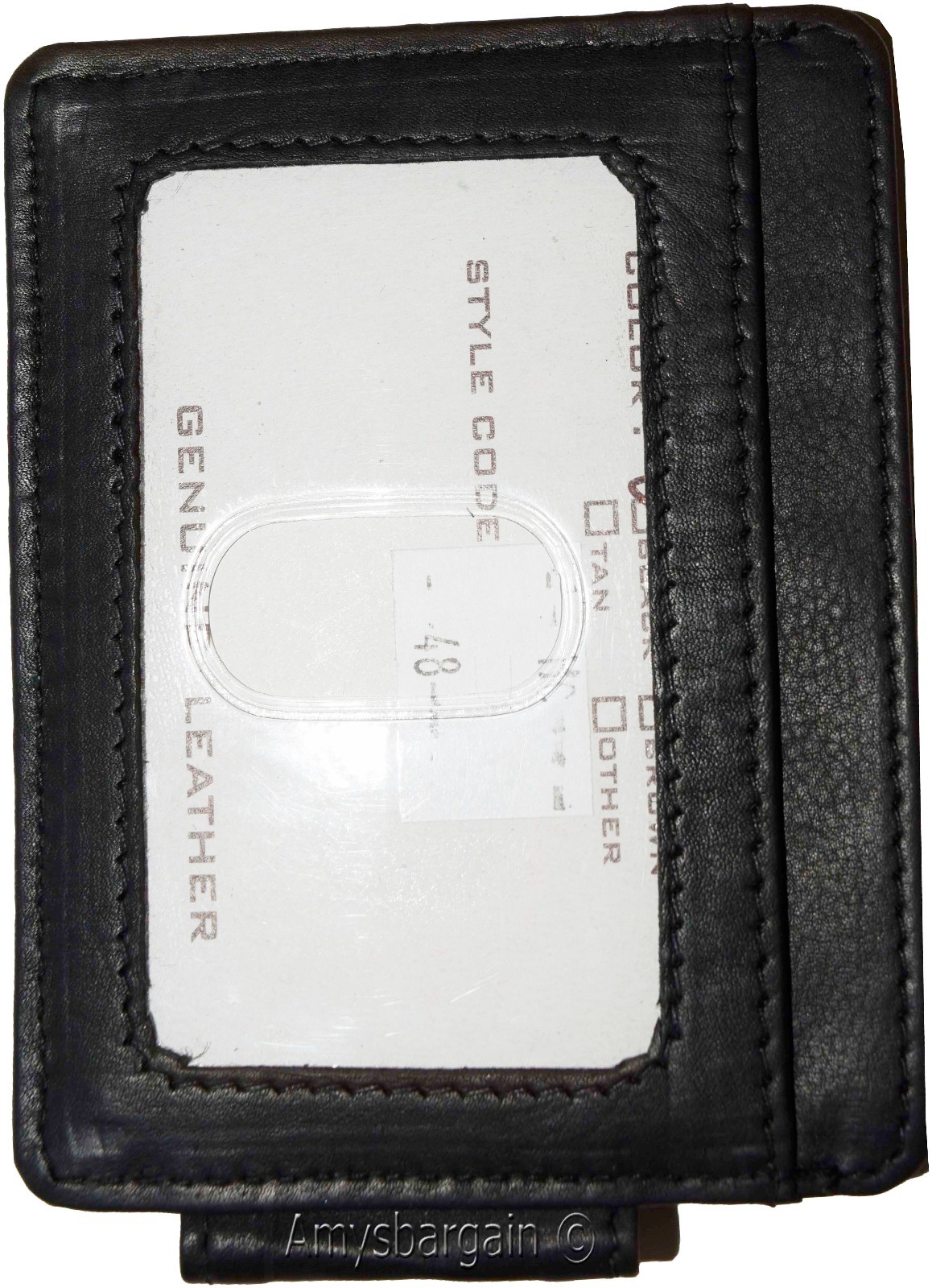 Money Clip, Leather Credit card ID money clip, wallet with magnetic money clip - Image 6