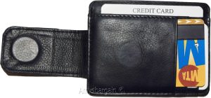 Money Clip, Leather Credit card ID money clip, wallet with magnetic money clip - Image 10