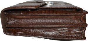 New Crocodile Skin Printed Leather Briefcase Black Business case Attaché sac bag - Image 4