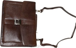 New Crocodile Skin Printed Leather Briefcase Black Business case Attaché sac bag - Image 6