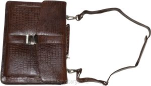 New Crocodile Skin Printed Leather Briefcase Black Business case Attaché sac bag - Image 8