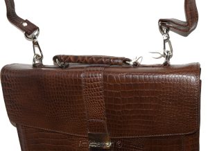 New Crocodile Skin Printed Leather Briefcase Black Business case Attaché sac bag - Image 10