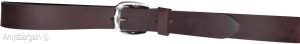New Medium size Leather Belt, Snap on Cowhide One Piece Brown leather Belt BNWT - Image 3