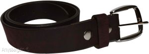 New Medium size Leather Belt, Snap on Cowhide One Piece Brown leather Belt BNWT - Image 10
