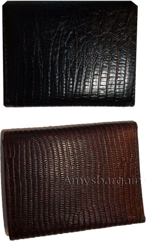 New Men's Wallet. Lizard Printed Leather Trifold wallet 1 ID 9 card 2 bill slots - Image 6