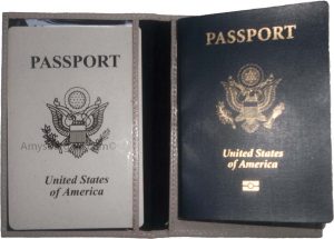 New USA Leather passport case wallet credit ATM card case ID holder Brand New WT - Image 4