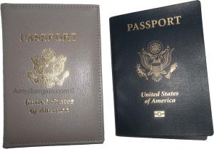 New USA Leather passport case wallet credit ATM card case ID holder Brand New WT - Image 9