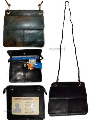 New Women's Neck String Travel Neck Pouch Wallet ID biz new Credit Card case