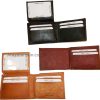 New style leather man's wallets 2 suede lined billfolds Credit card ID holder