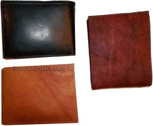 New style leather man's wallets 2 suede lined billfolds Credit card ID holder - Image 3