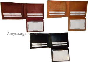 New style leather man's wallets 2 suede lined billfolds Credit card ID holder - Image 6