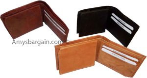 New style leather man's wallets 2 suede lined billfolds Credit card ID holder - Image 9